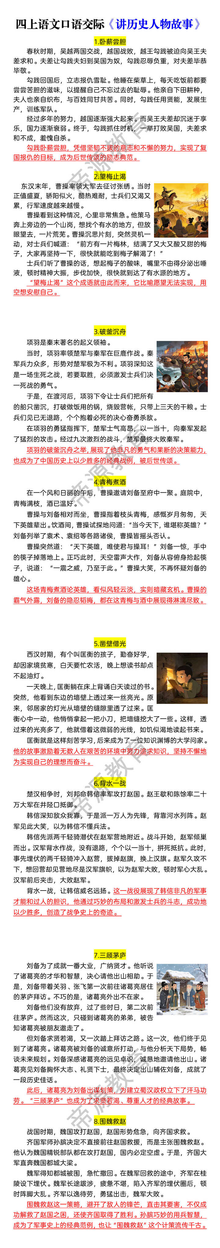 四上语文口语交际《讲历史人物故事》