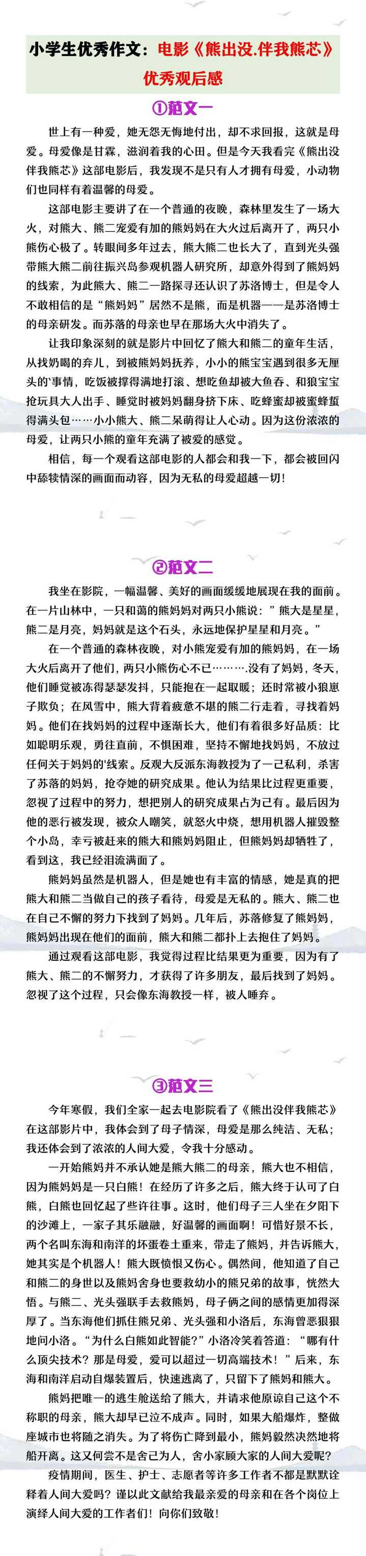 小学生优秀作文《熊出没伴我熊芯》观后感