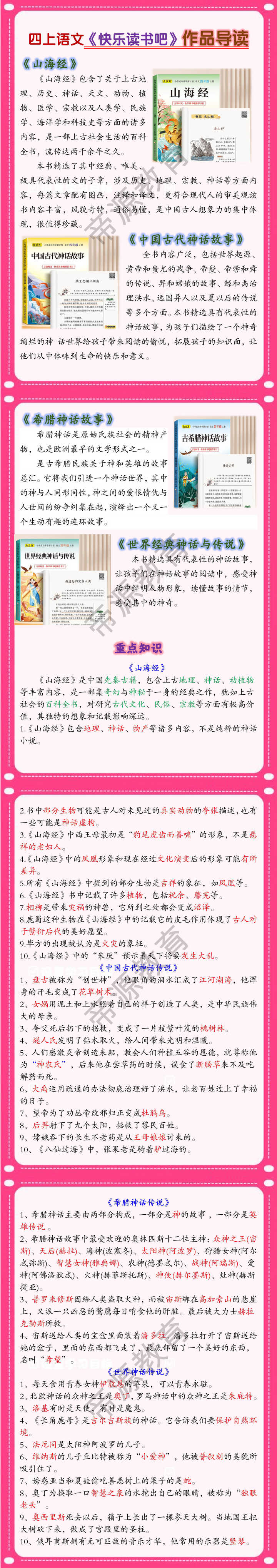 四上语文《快乐读书吧》作品导读 全