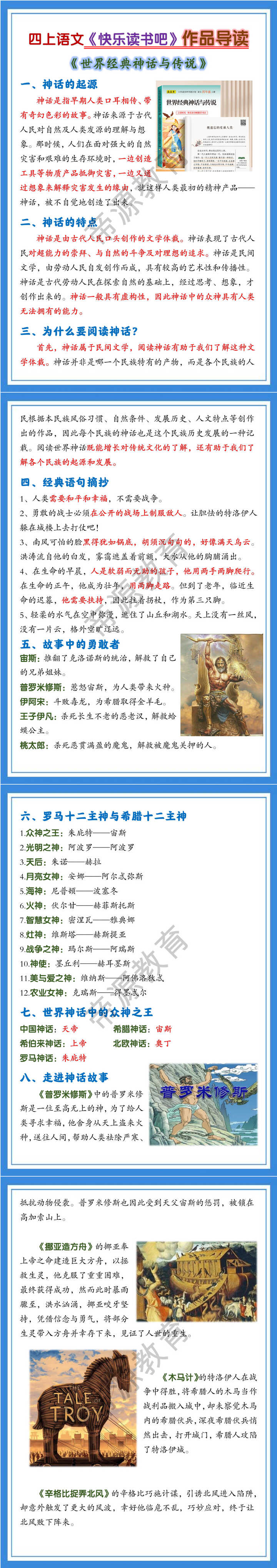 四上语文《快乐读书吧》作品导读《世界经典神话与传说》