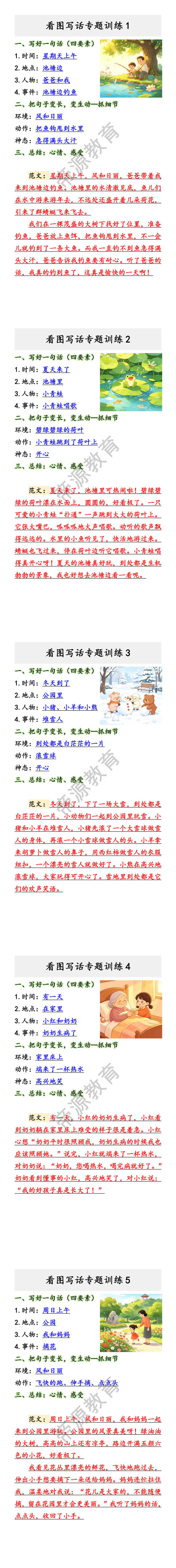 看图写话专题训练