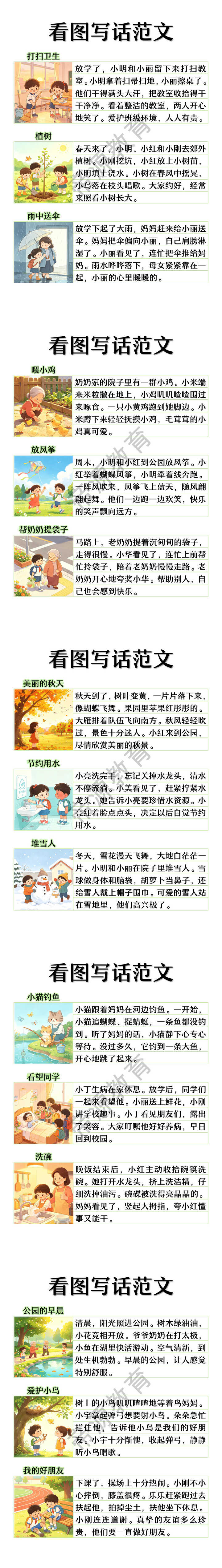 看图写话范文15篇